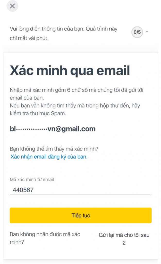 xác minh Exness